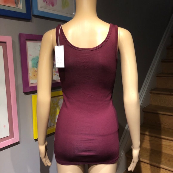 A New Day Burgundy Small Tank Top NWT - Picture 3 of 5